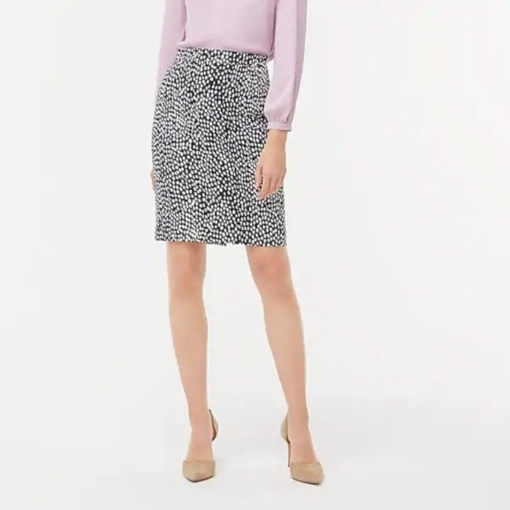 J. Crew Printed Basketweave Pencil Skirt
